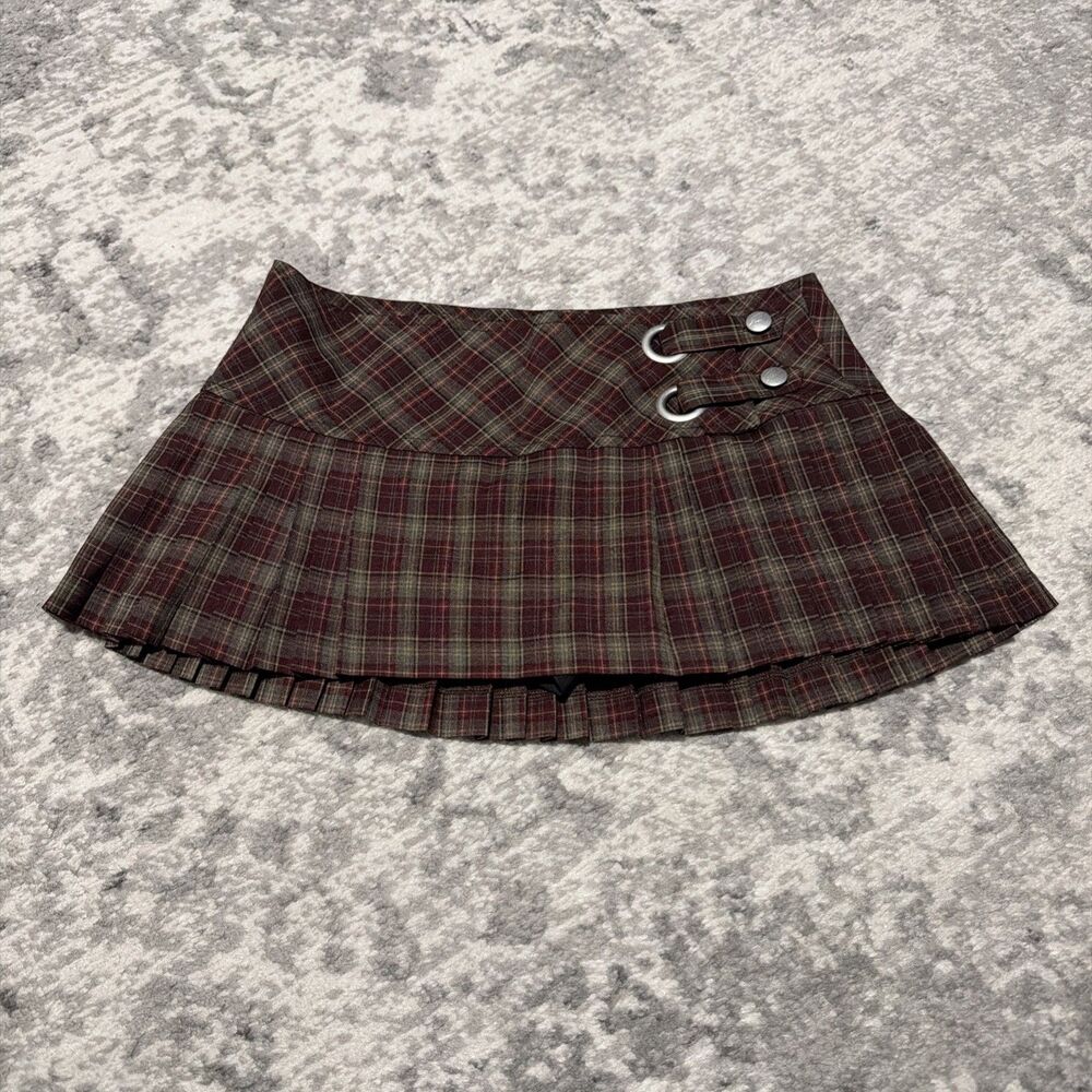 I.Am.Gia ROUX MINI SKORT Burgundy Plaid XXS